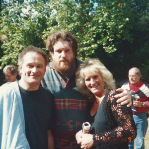 Oliver Knussen (centre) with Colin and Belinda Matthews