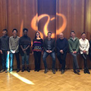 Line up of LSO Panufnik composers, all seated