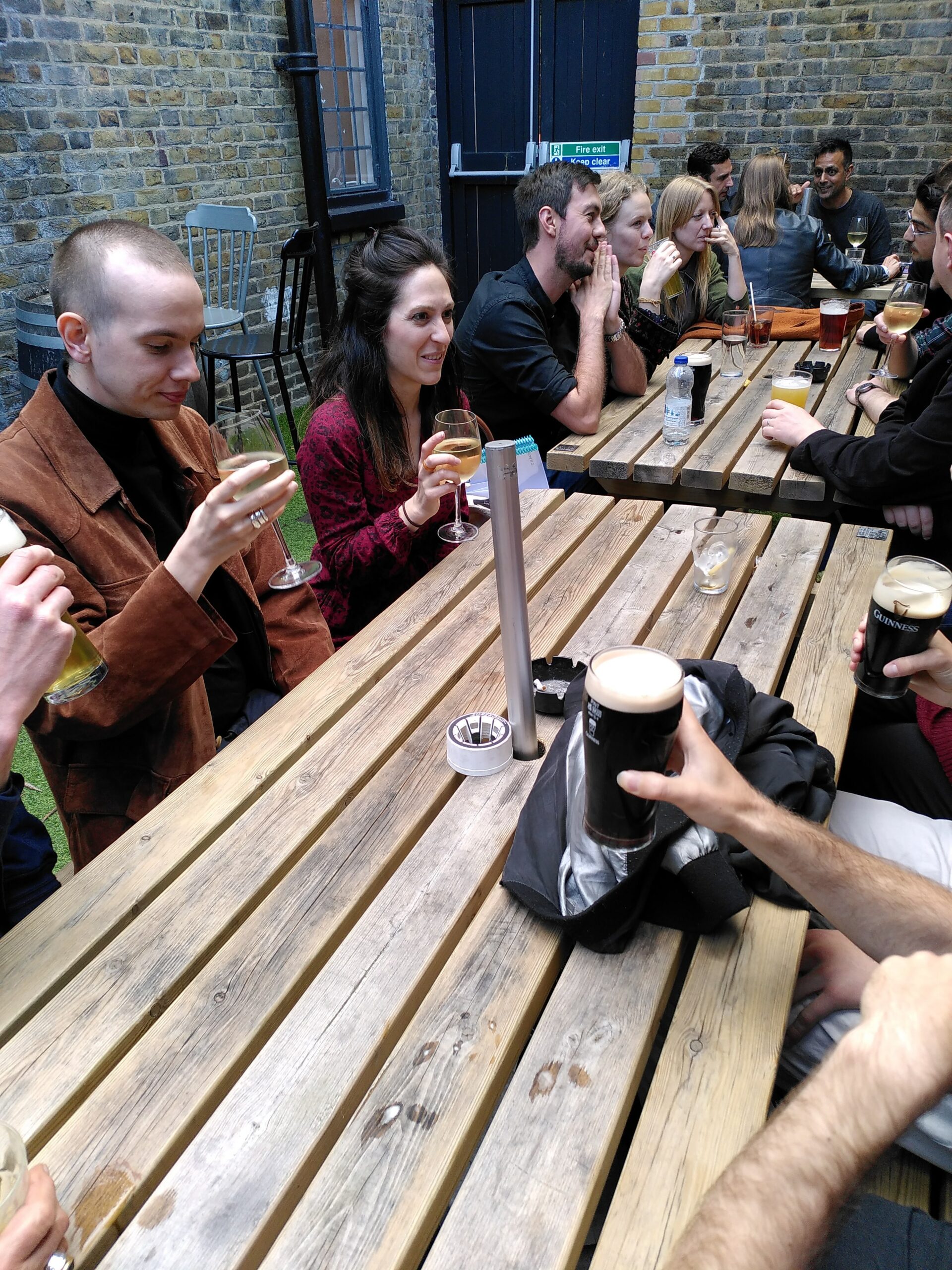 A group of people at the pub